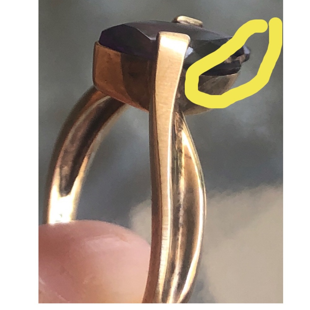 Solid 10k Amethyst Ring - image 4